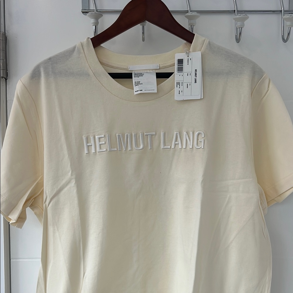 Helmut Lang Cream Unisex T-Shirt